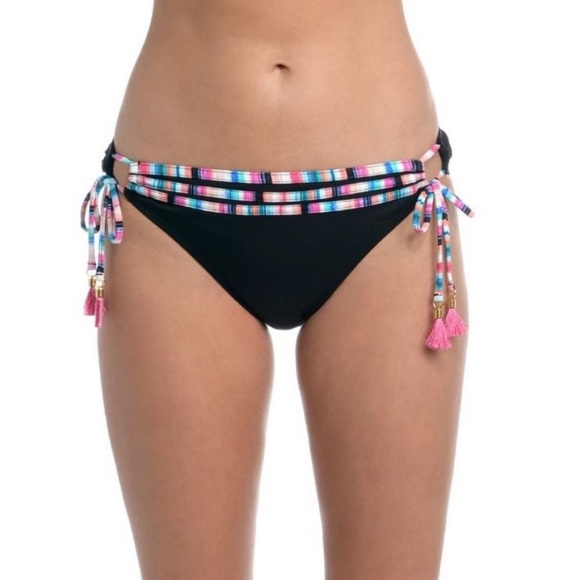 La Blanca Other - NEW La Blanca Catalina Coast Side Tie Hipster Bottom Black LB2LD94 Size Large